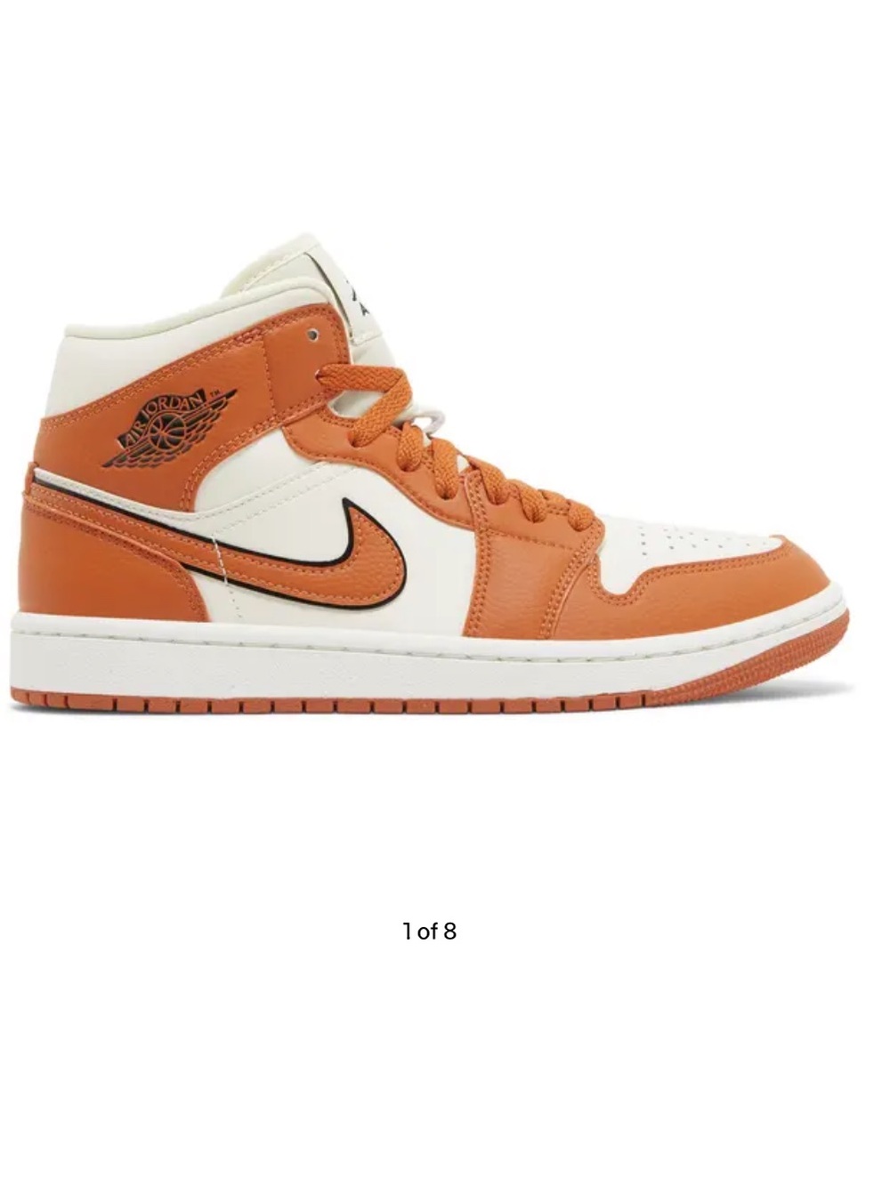 Womens 6.5 Orange and Cream High-Top Sneakers